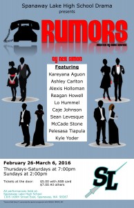 Live Theater: 'Rumors' @ Spanaway Lake High School | Spanaway | Washington | United States