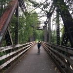 Off Road Bike Trails Biking over bridge