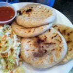 Pupusas with Salsa and Curtido