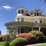 Grays Harbor Aberdeen-Mansion frontview flowers