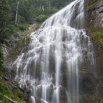 Mount Rainier waterfalls spray falls