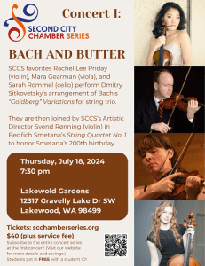 Second City Chamber Series Concert I: Bach and Butter @ Lakewold Gardens