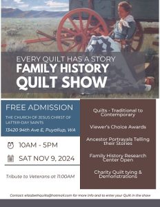 Family History Quilt Show @ The Church of Jesus Christ of Latter-Day Saints