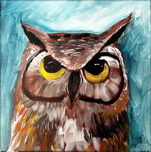 Artvana paint and sip - Kids and Family Owl @ Ocean5